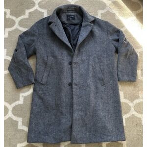 Abercrombie And Fitch Herringbone Wool Top Coat Jacket Men's XL